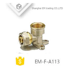 EM-F-A113 Fixed type Tee type female thread brass compression pipe fitting